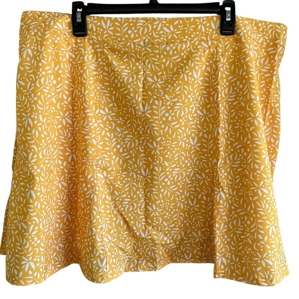 RipSkirt Hawaii Yellow Floral Adjustable Skirt Resort Wear Beach Plus Size XXL
